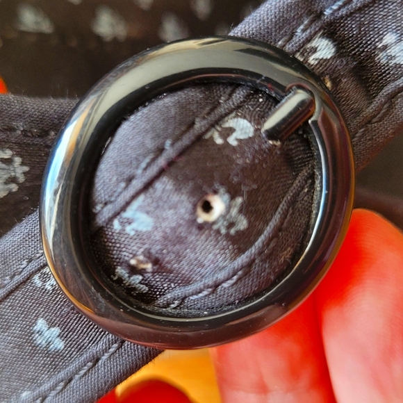 Rocket Dog High Wedge Black with Gray Fleur de Lis Print Mary Jane Shoes US 8.5 - Picture 4 of 6